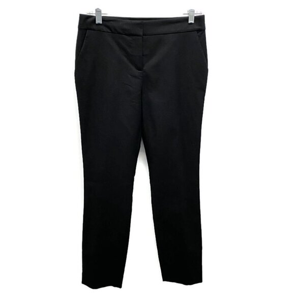 Diane Von Furstenberg Black Waffled Tapered Pants - Picture 1 of 4